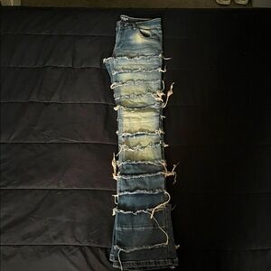 Distressed Blue Skinny Jeans